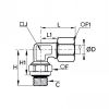 Équerre orientable mâle BSP cylindrique - LEGRIS 0199 - Plan