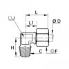 Équerre à piquage mâle NPT - LEGRIS 01A9 - Plan