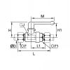 Robinet 2 voies avec raccord bicone - LEGRIS 0414 - Plan