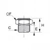 Silencieux compact mâle cylindrique/métrique - LEGRIS 0673 - Plan