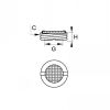 Silencieux pastille à embase mâle cylindrique - LEGRIS 0677 - Plan