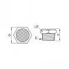 Silencieux compact mâle conique - LEGRIS 0683 - Plan
