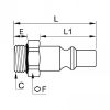 Embout mâle BSP cylindrique, profil ARO - LEGRIS 087A - Plan