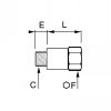 Prolongateur nickelé mâle-femelle cylindrique - LEGRIS 0907 - Plan
