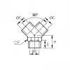 Y triple nickelé femelle cylindrique - LEGRIS 0910 - Plan