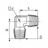 Équerre nickelée double mâle conique - LEGRIS 0914 - Plan