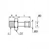 Douille annelée nickelé tube souple mâle BSP cylindrique - LEGRIS 0931 - Plan