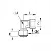 Équerre égale femelle/femelle BSP cylindrique - LEGRIS 1843 - Plan