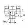 Té égal triple femelle BSP cylindrique - LEGRIS 1845 - Plan