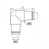 Équerre égale pour tube - LEGRIS 3802 - Plan