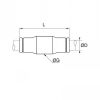 Union double égale pour tube mm - LEGRIS 3806 - Plan