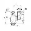 Régleur de débit orientable échappement BSP cylindrique - LEGRIS 7040 - Plan