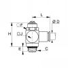 Régleur à raccordement instantané BSP cylindrique et métrique - LEGRIS 7130 - Plan