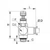 Régleur miniature à l'échappement, mâle BSP et métrique - LEGRIS 7180 - Plan