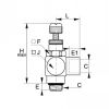 Régleur miniature à l'échappement, mâle et femelle BSP et métrique - LEGRIS 7190 - Plan