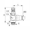 Compact à raccordement instantané, BSP cylindrique - LEGRIS 7680 - Plan