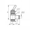 Raccord 3/2 levier basculant mâle admission cylindrique - LEGRIS 7800 - Plan