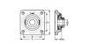 Plan - Palier applique carré à 4 trous