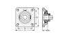 Plan - Palier applique carré à 4 trous