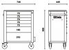 Servante mobile à 7 tiroirs rsc24/7 (Schéma)